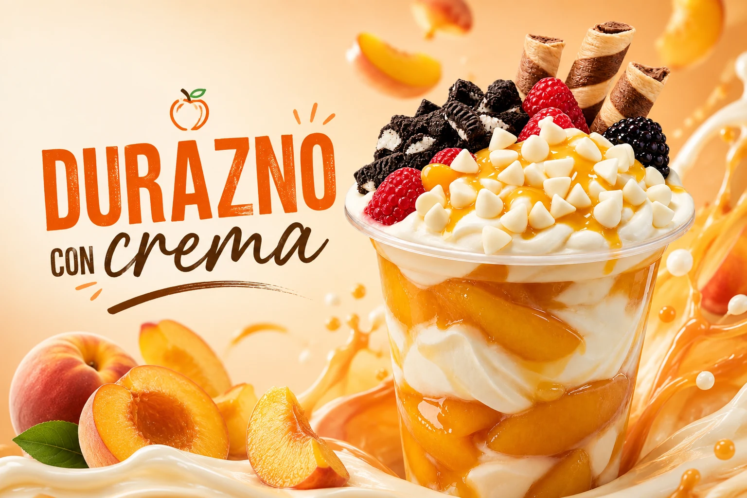 Durazno con crema Fressnia