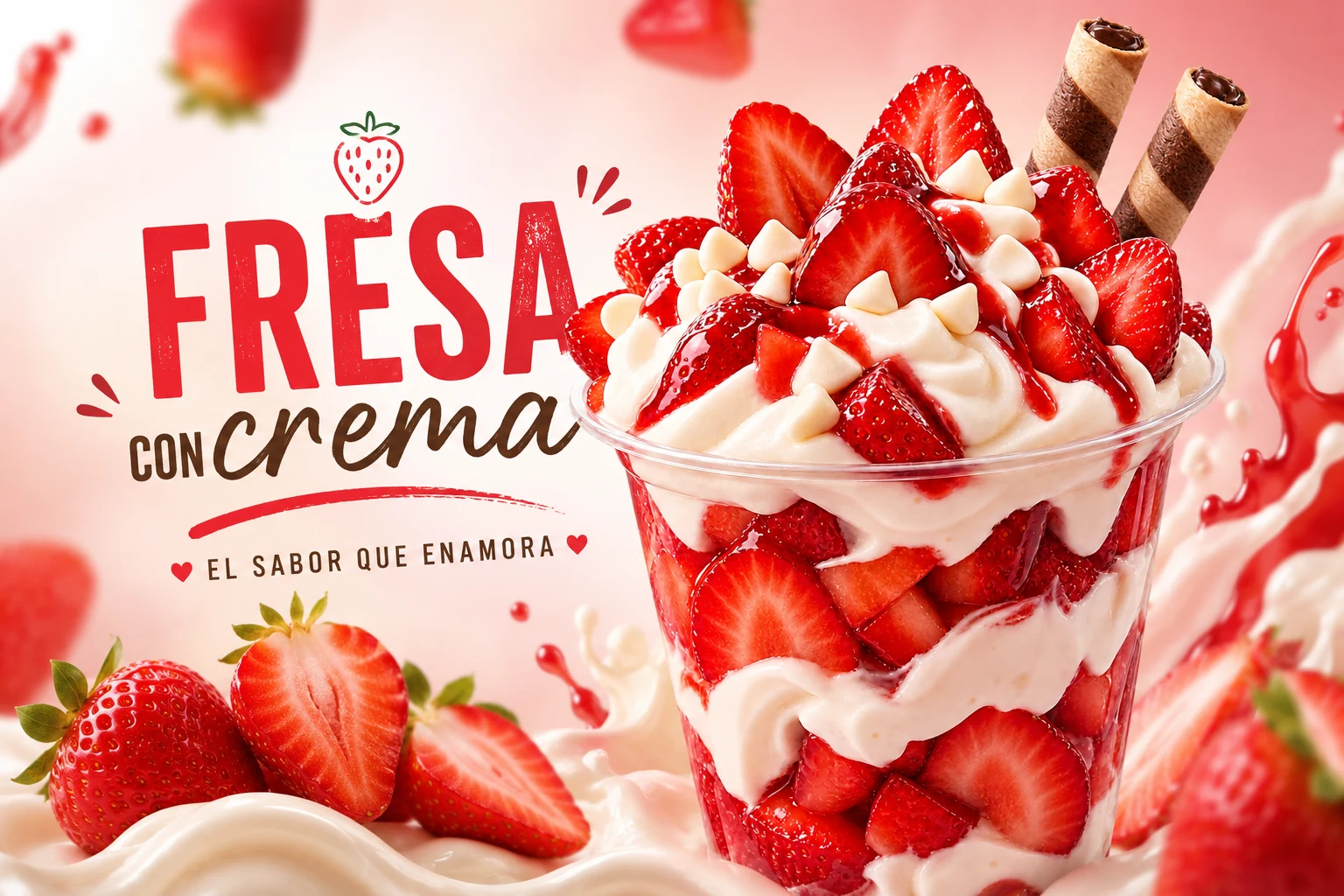 Fresas con crema Fressnia
